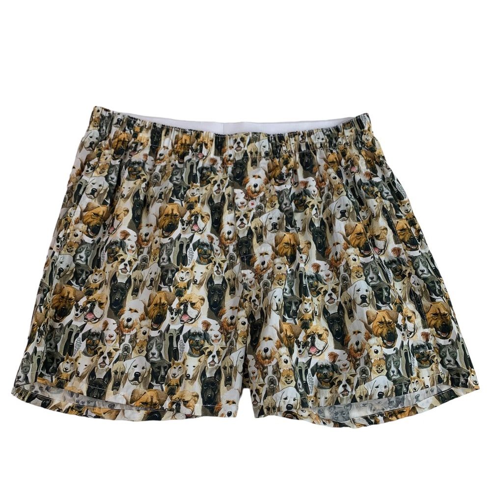 Druthers Organic Cotton Watercolor Dogs Boxer Shorts